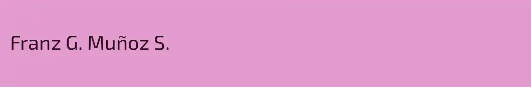 Franz G. Muñoz S.